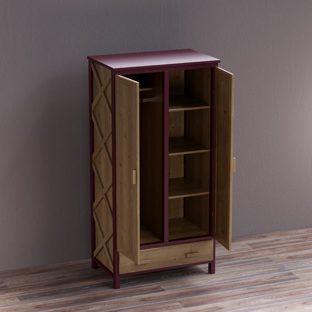 Шкаф комбинированный Армо с полками и штангой 3.9.03