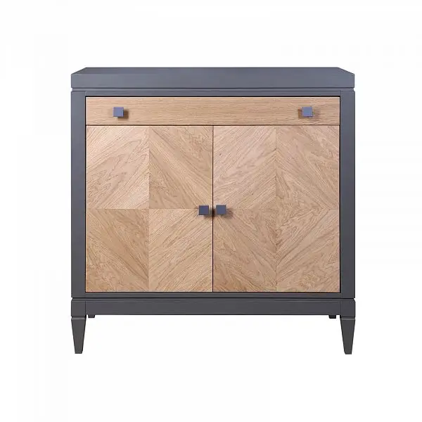 (5.4.2) Комод с ящиком из массива дуба Фокстрот 221A ромб (бетон-дуб натуральный)