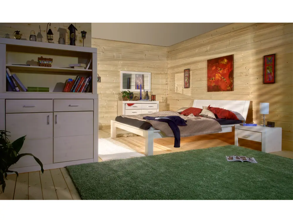 Зеркало белое из массива Брамминг