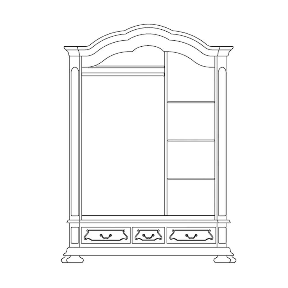 Шкаф трехдверный Бонифачо ГМ 6213
