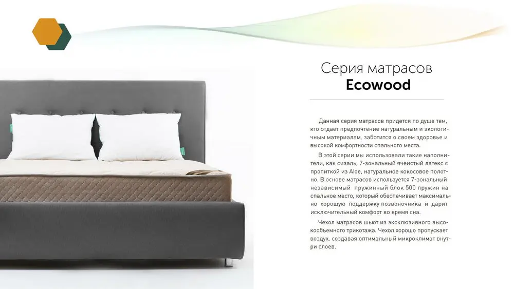 Матрас Ecowood Aloe Sandwich 1400*2000