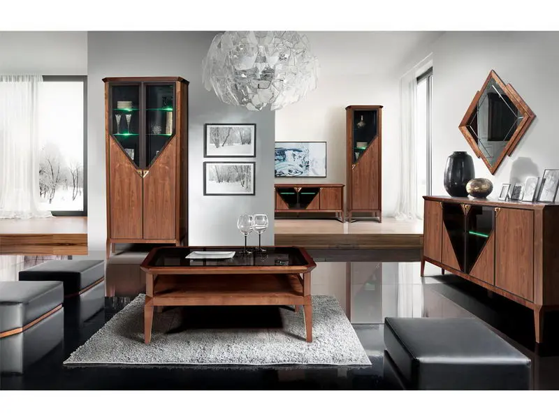 Шкаф с витриной Дения (левый)