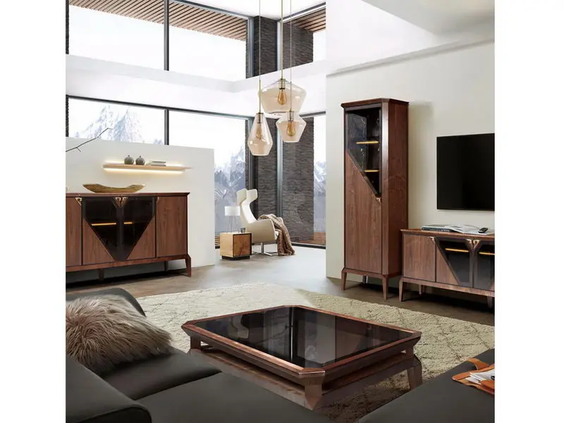 Шкаф с витриной Дения (правый)