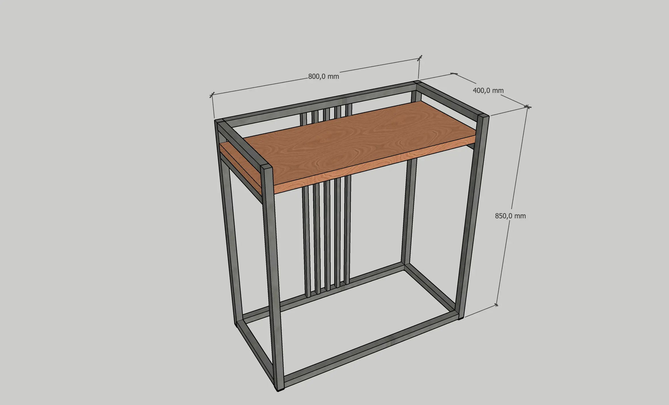 Консоль в стиле лофт 11-01