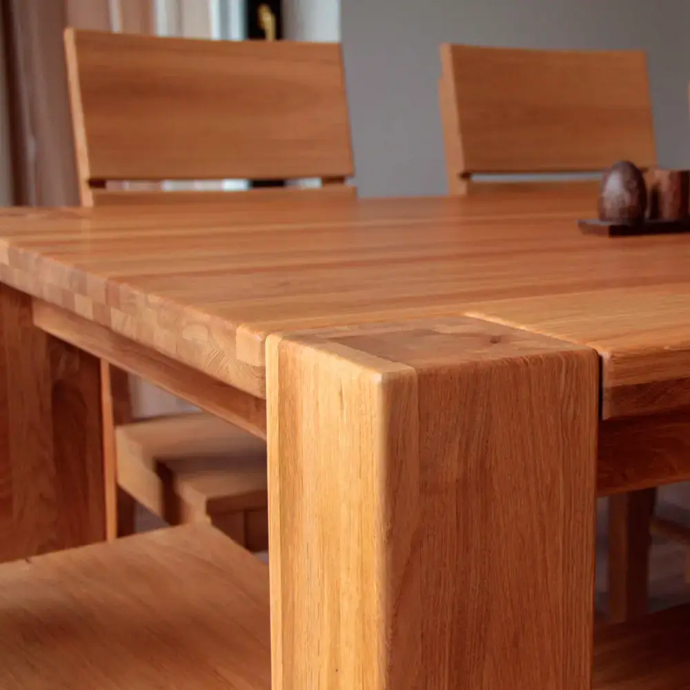 Стол обеденный из массива дуба Аляска 1400 (нога 90) "SR"