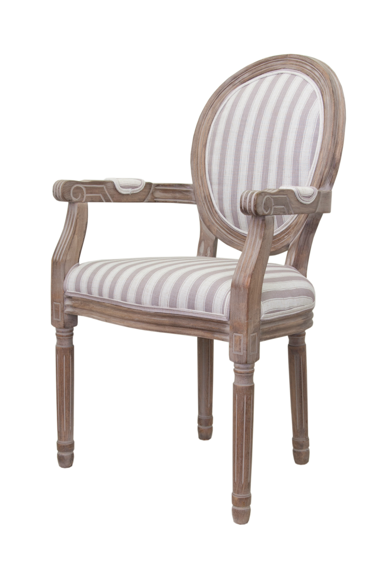 Мягкий стул с подлокотниками Volker Arm Pinstripe