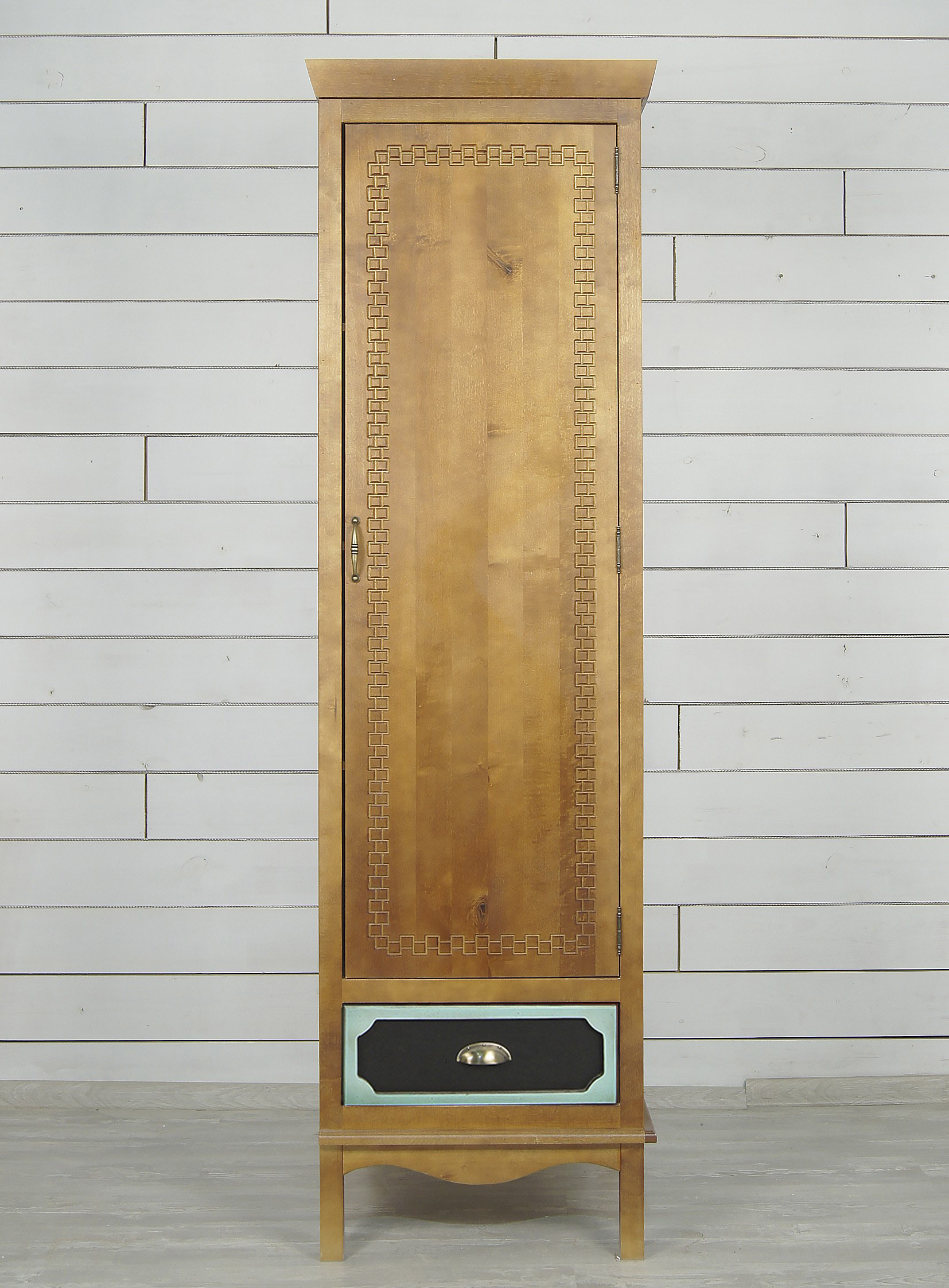 Шкаф одностворчатый светлый с ящиком "Gouache Birch"