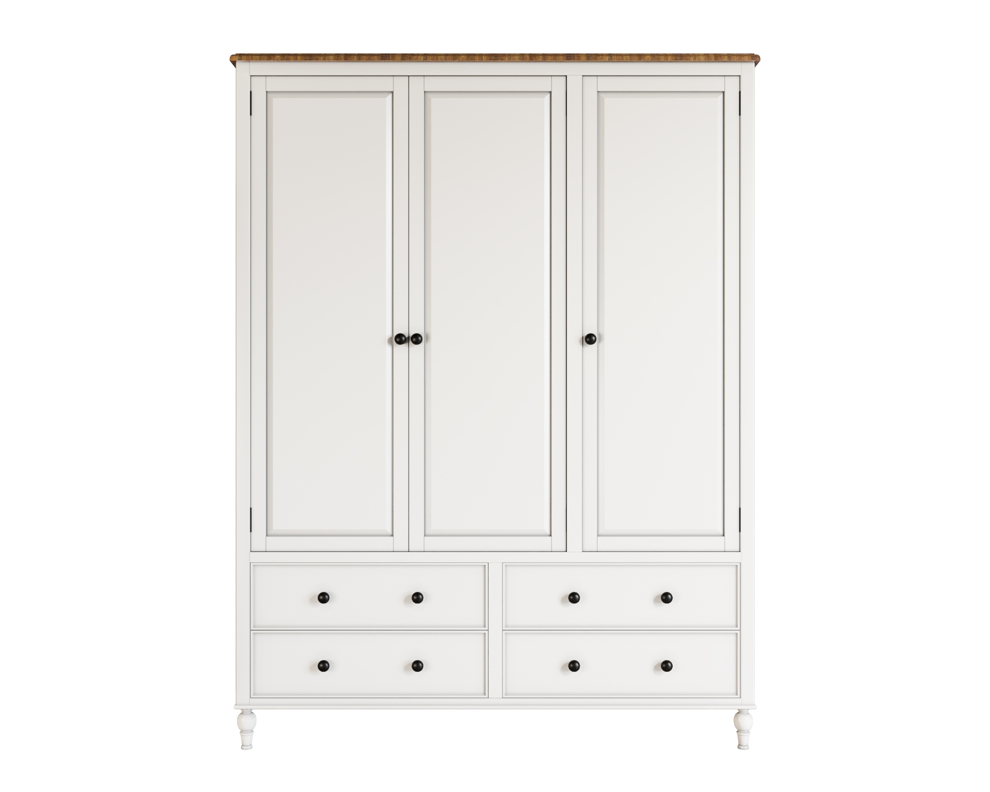 Шкаф 3 створчатый белый «Odri" с ящиками