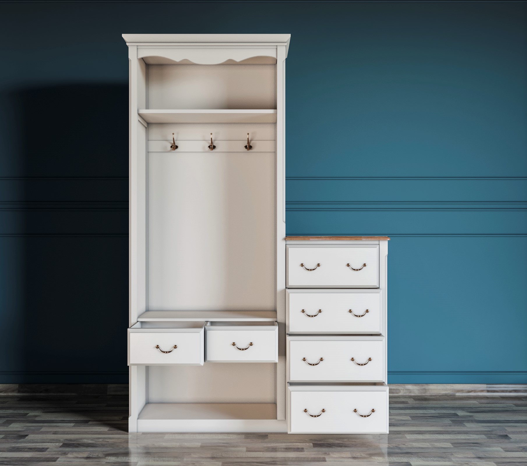 Шкаф-прихожая Leontina с комодом