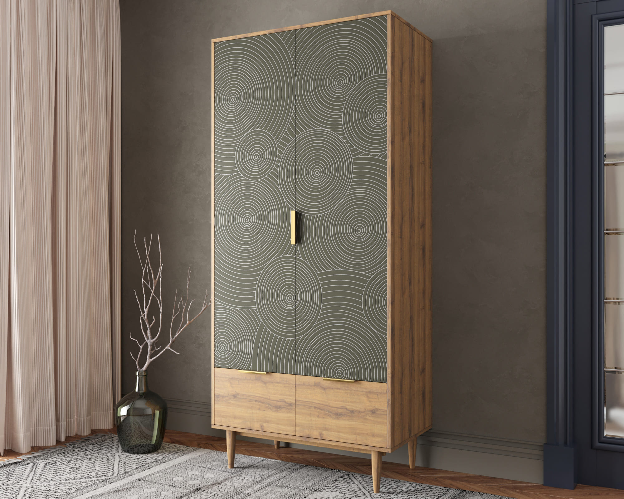 Шкаф двухстворчатый с ящиками "Line" R26