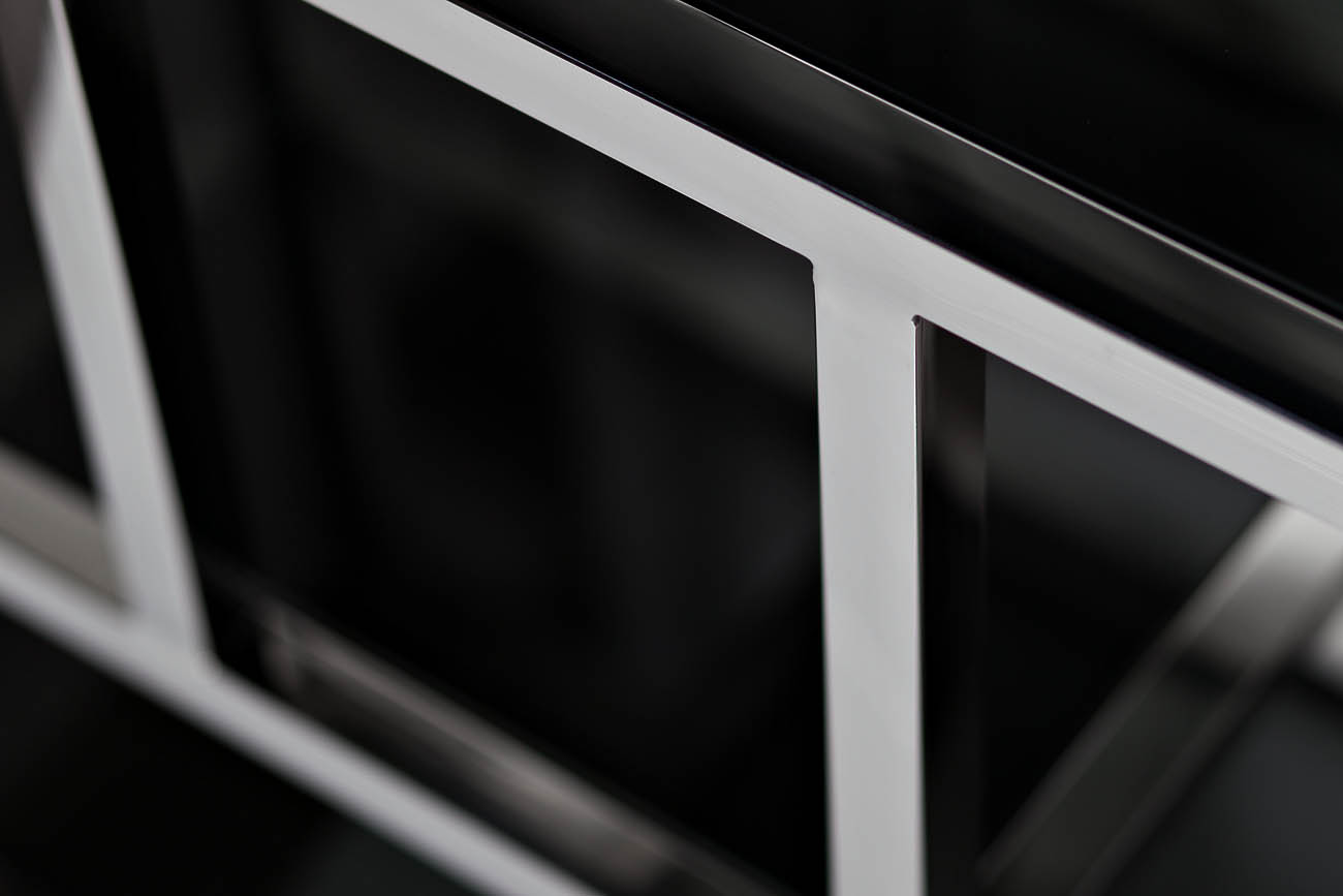 46AS-SH1076-SILVER Стеллаж серебристый/темн.ст.