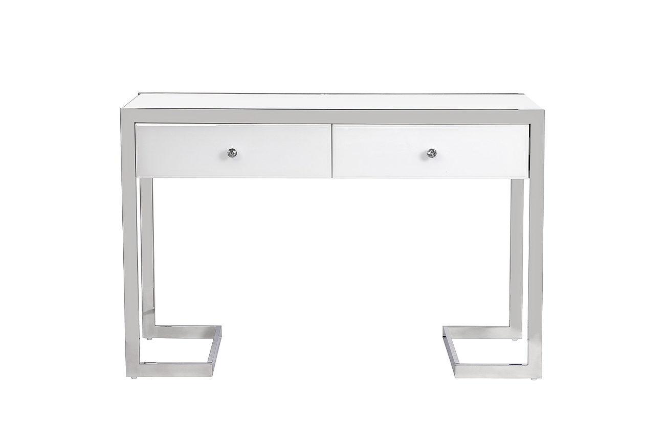 KFG103 Консоль, 2 ящика, белая/ хром