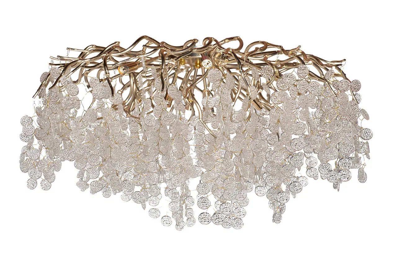 86-9018/1000 Люстра Tenera круглая шампань d100*h40см