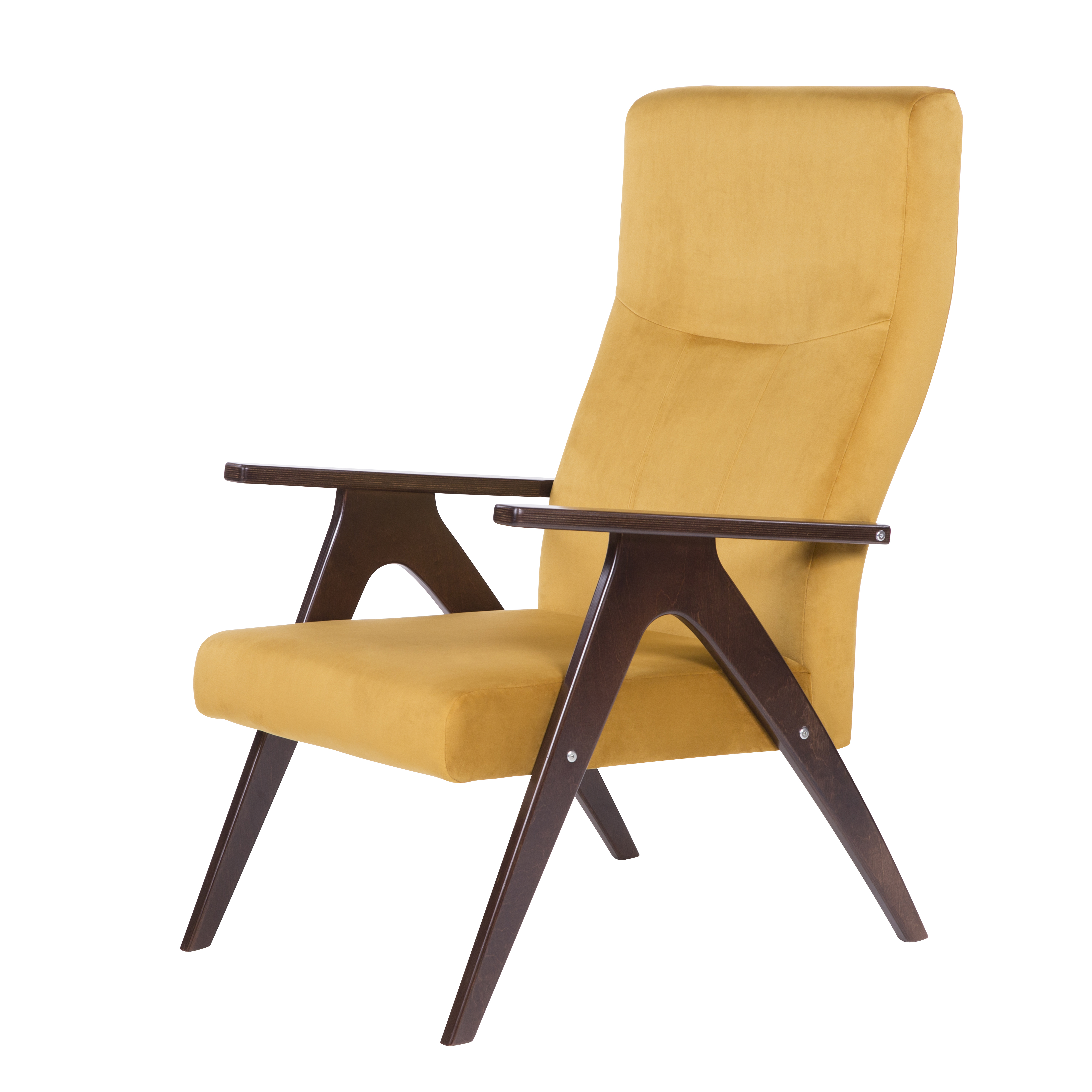 кресло Оскар фреш 23 охра каркас Орех