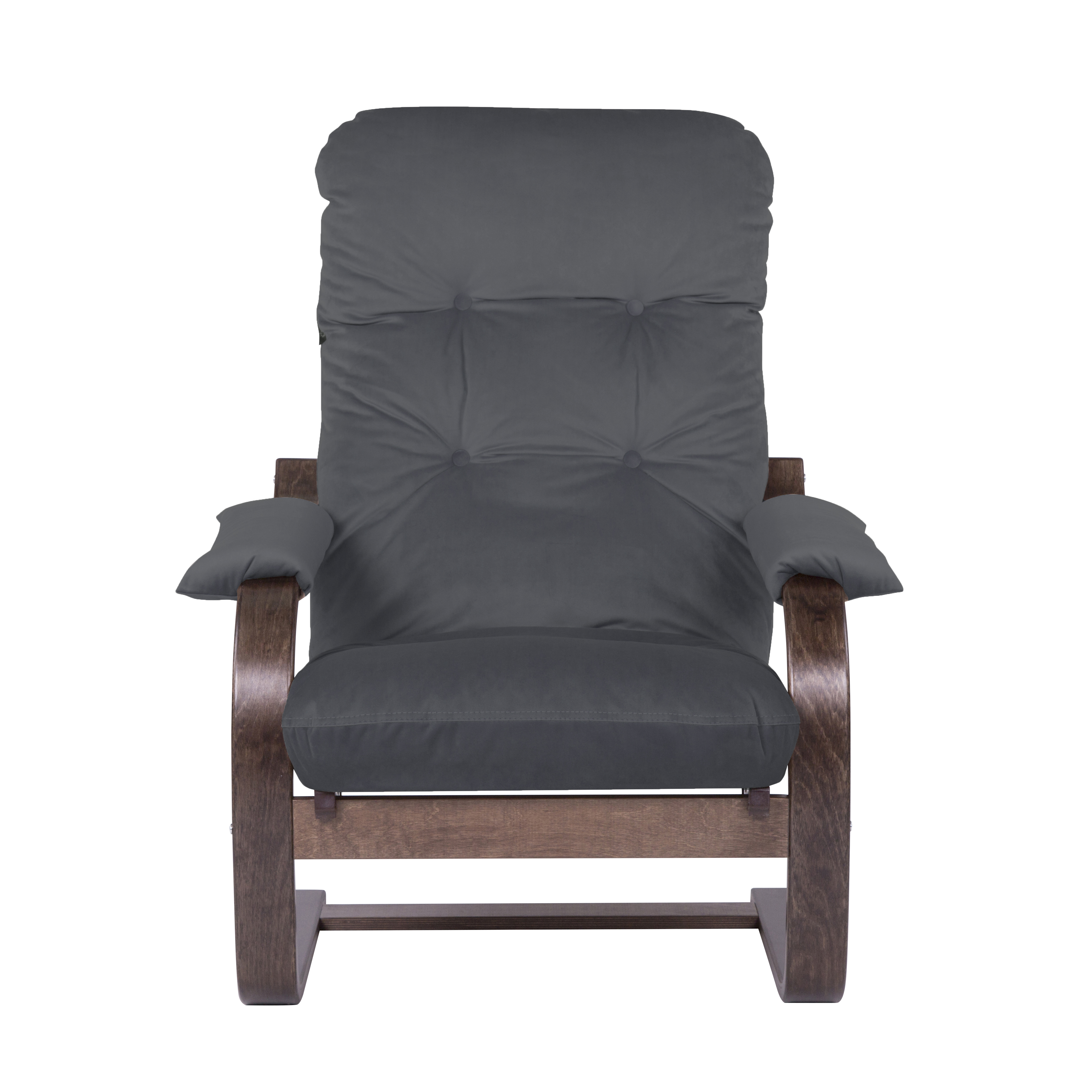 кресло Онега-2 Серо-голубой каркас Орех