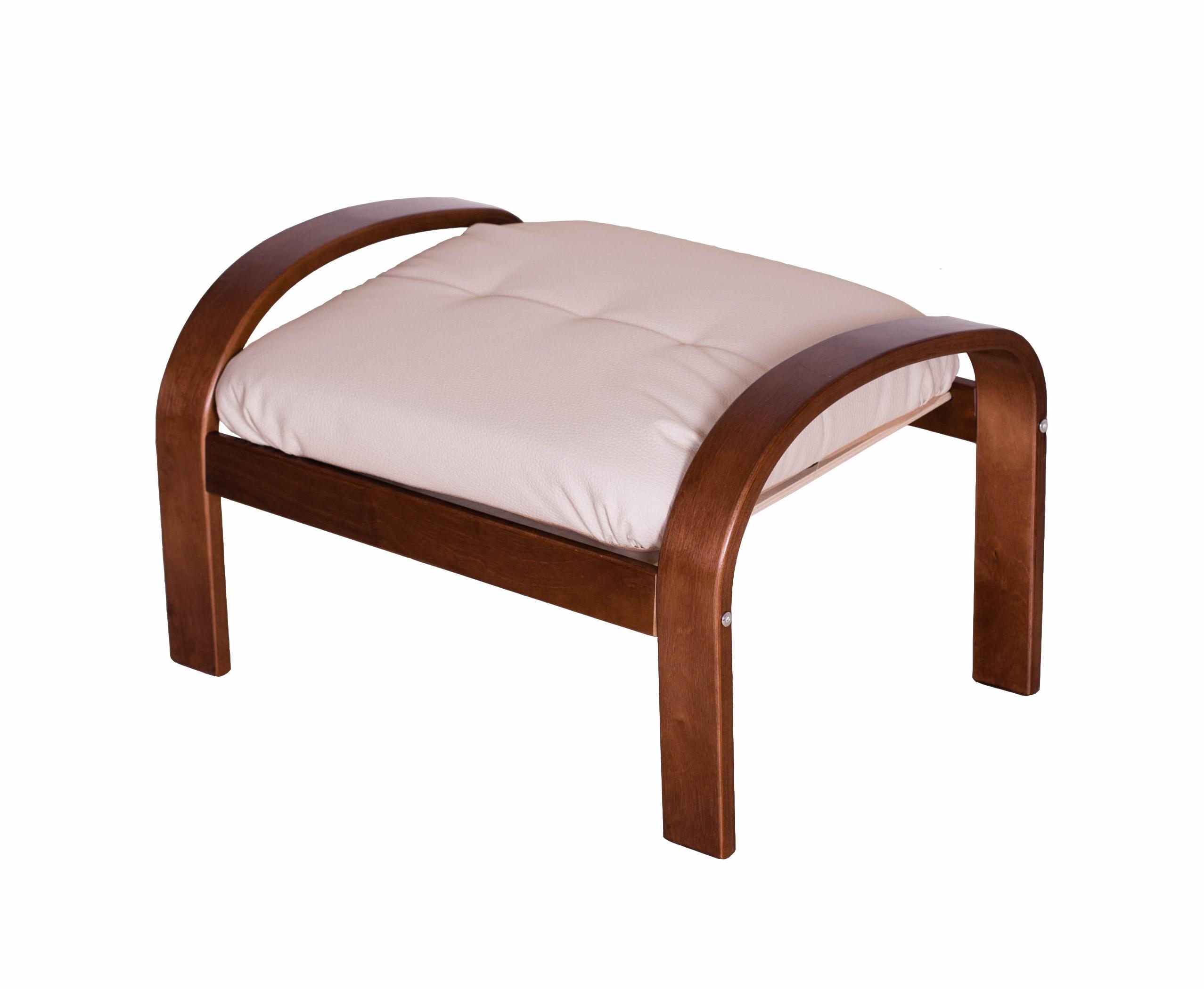 пуф Сайма Экокожа бежевый каркас Вишня