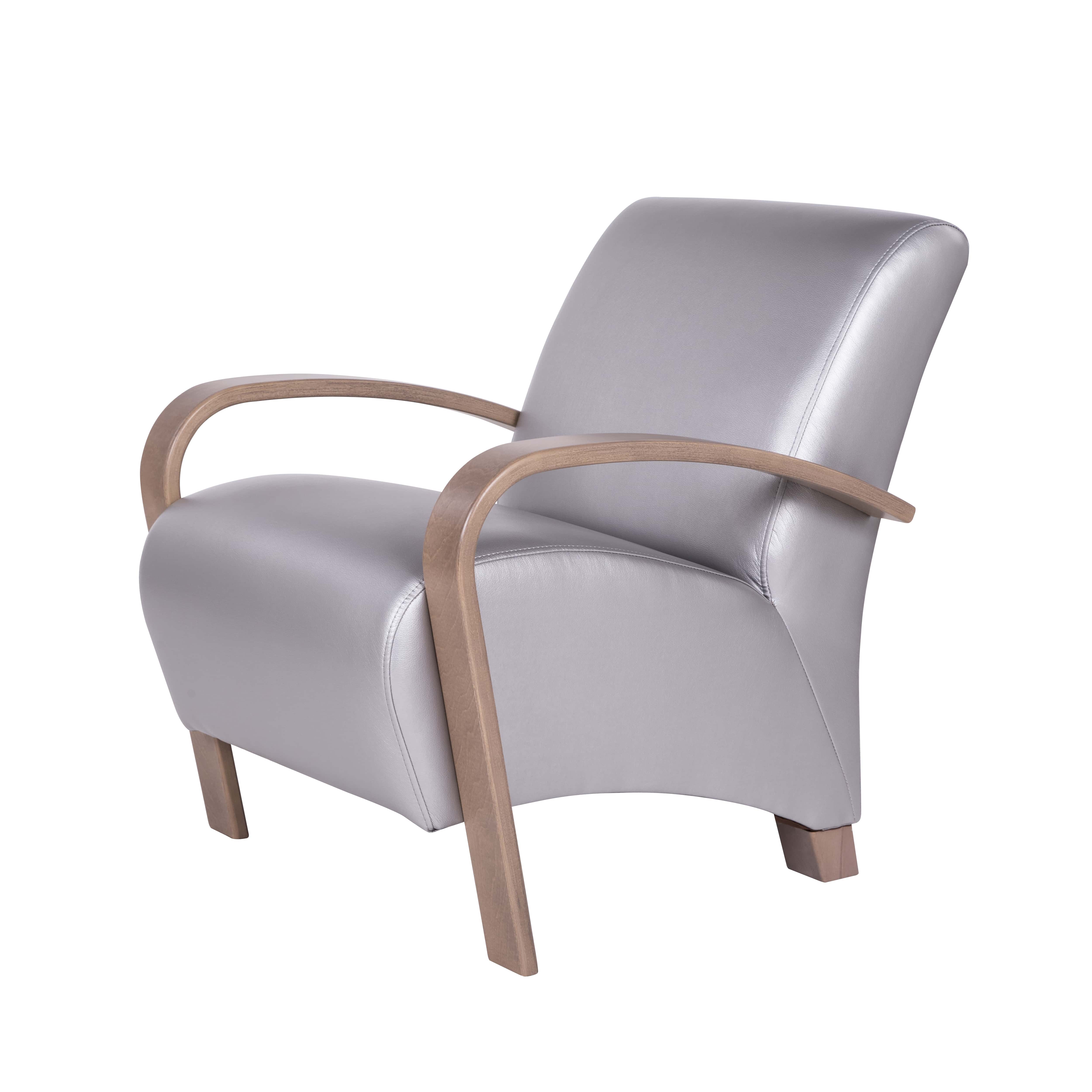 кресло Балатон Экокожа серебро каркас Шимо