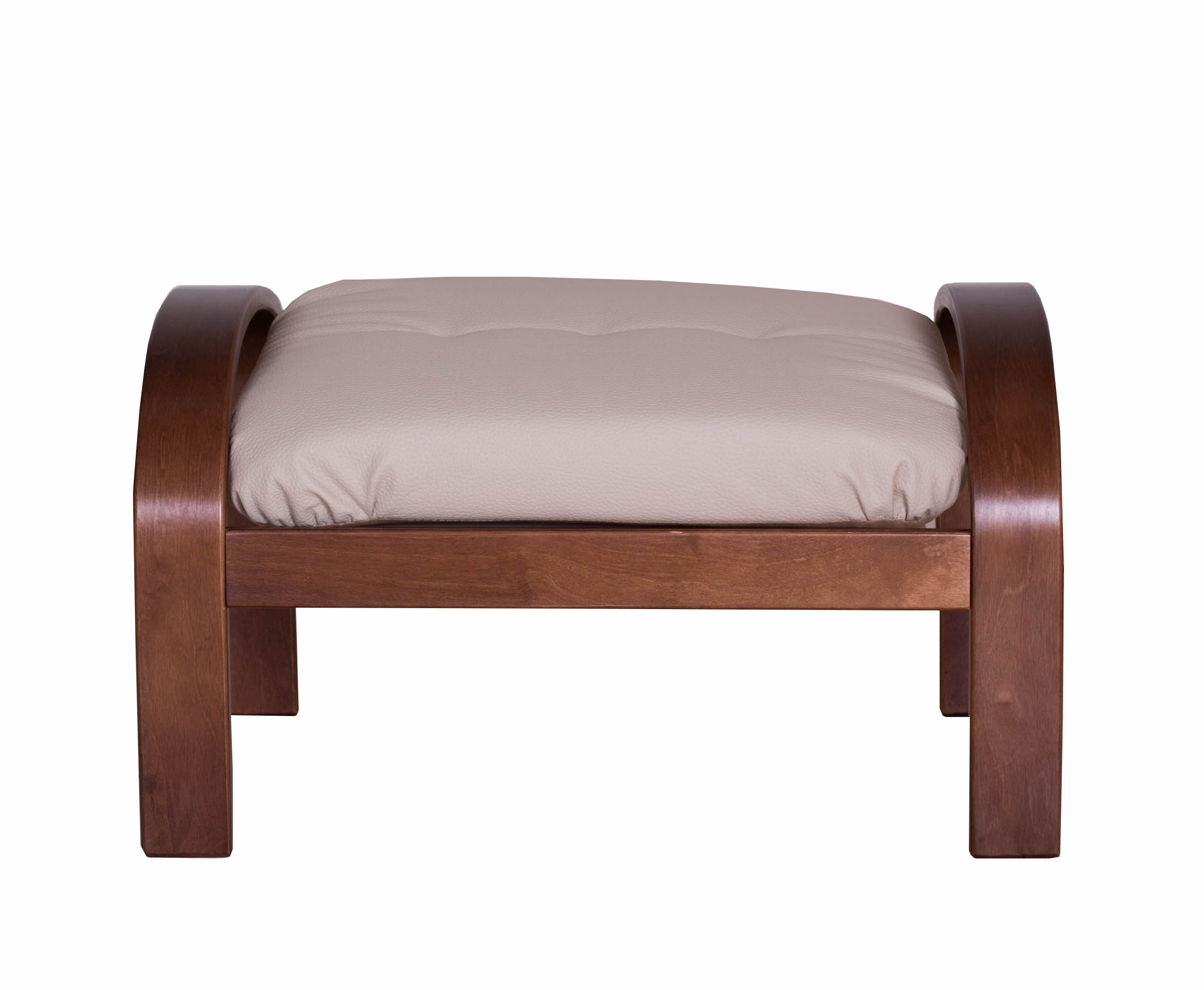 пуф Сайма Экокожа бежевый каркас Вишня