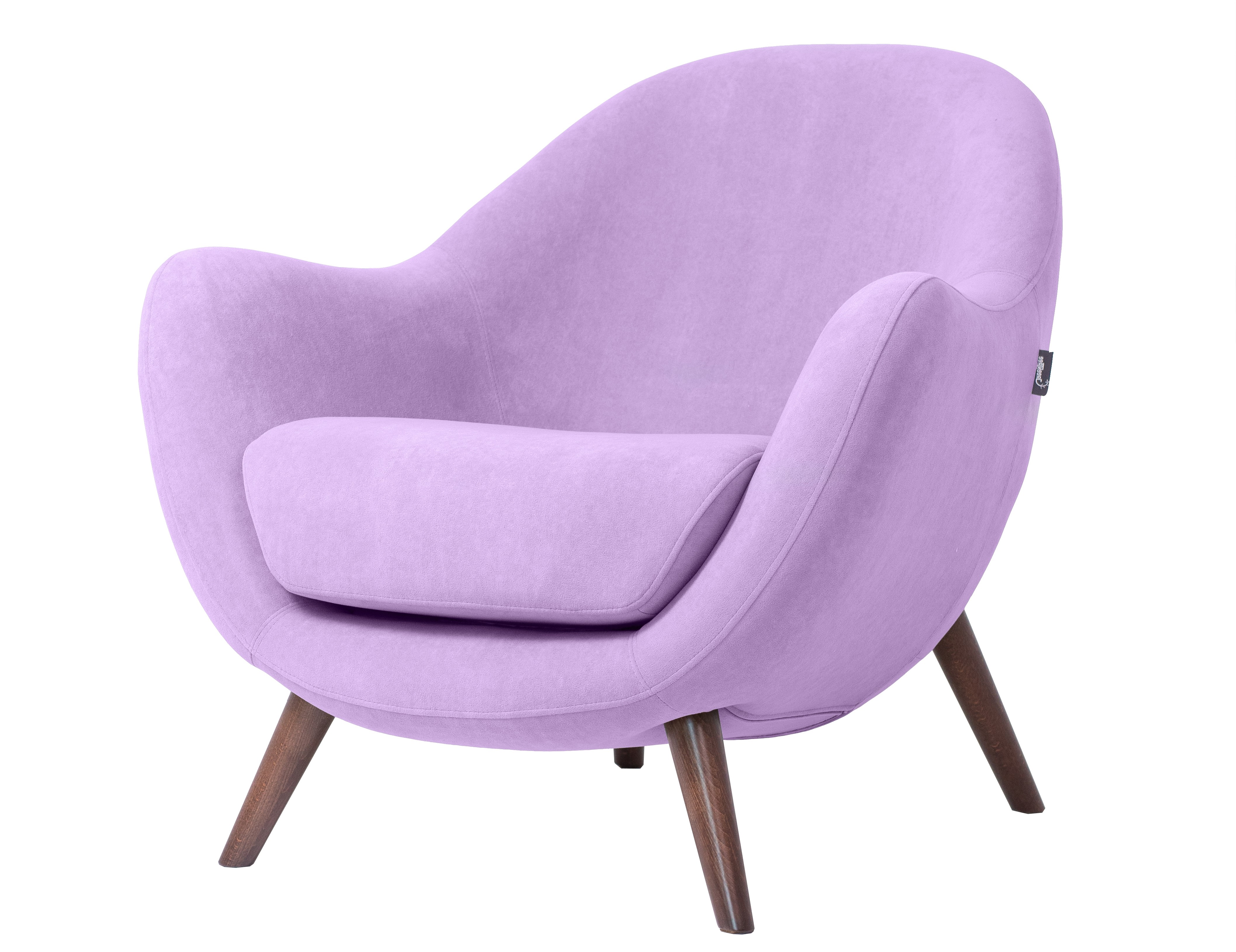 кресло Анхель фреш 16 лавандовый каркас Орех