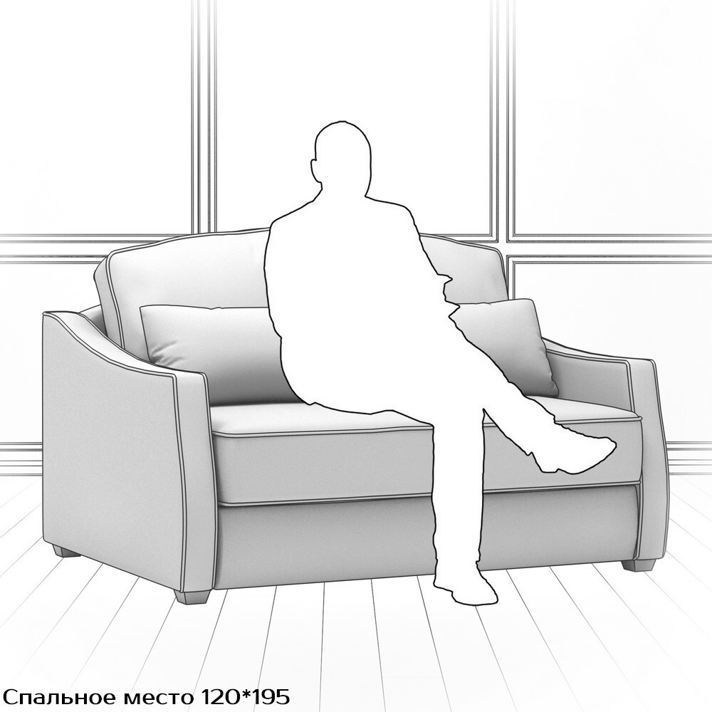 Диван Infante DIf-I-160-K03-KaB14-B13