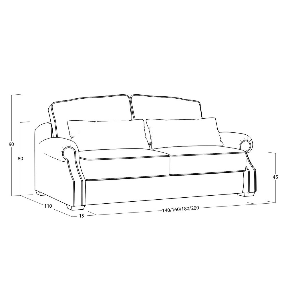 Диван Kane (с механизмом) DKa-I-180-K03-KaB40-0372