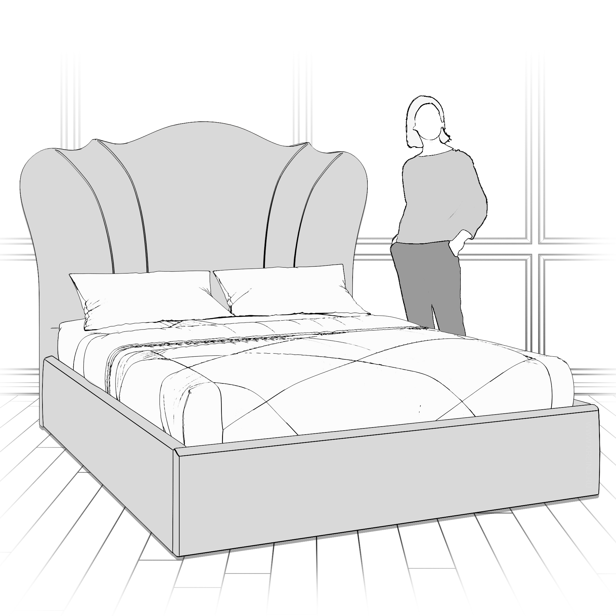 Кровать с подъемным механизмом K60-1800-B05