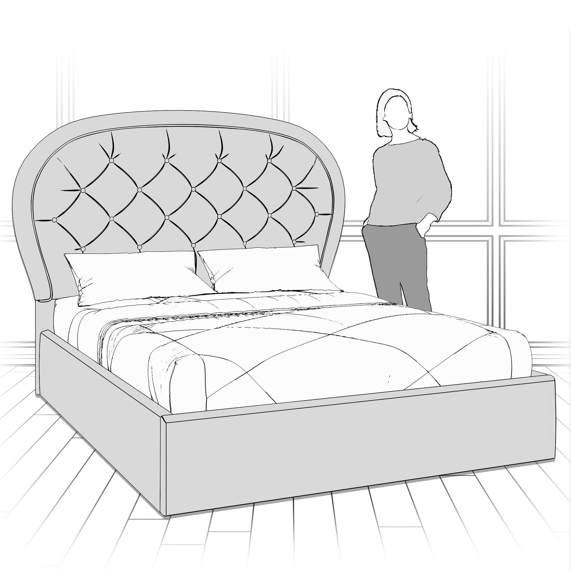 Кровать с подъемным механизмом K50-1800-B18