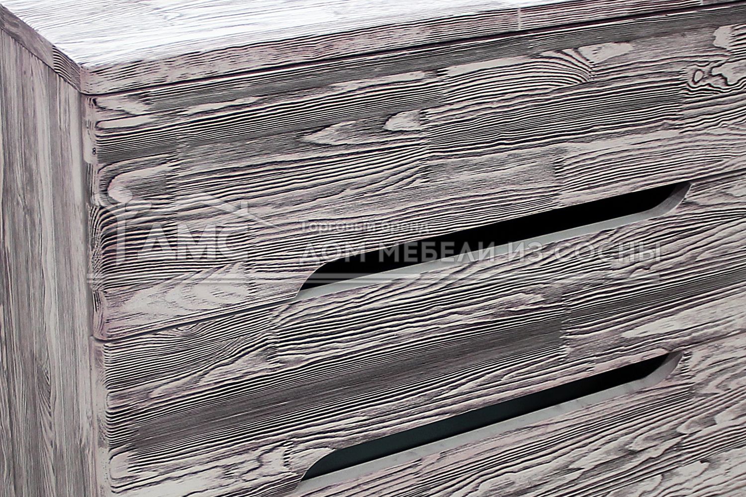 Комод с 4 ящиками массив сосны Веста