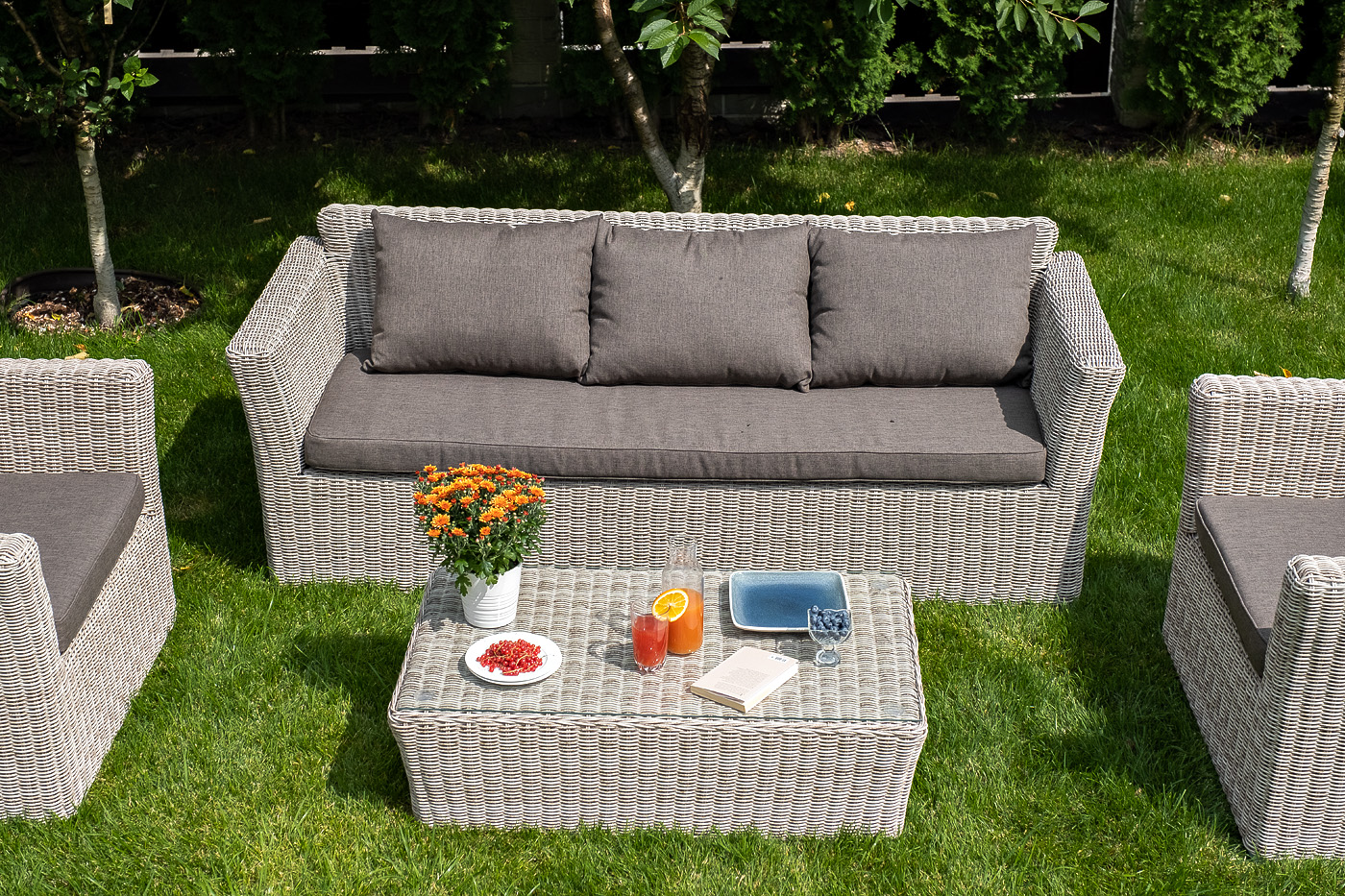 "Капуто" лаунж-зона из искусственного ротанга, цвет бежевый