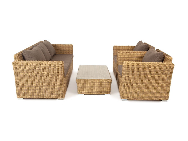 "Капуто" лаунж-зона из искусственного ротанга, цвет соломенный