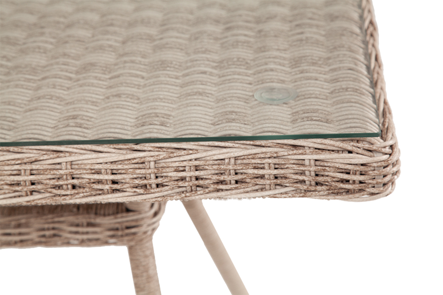 "Латтини" плетеный стол из искусственного ротанга 160х90см, цвет бежевый
