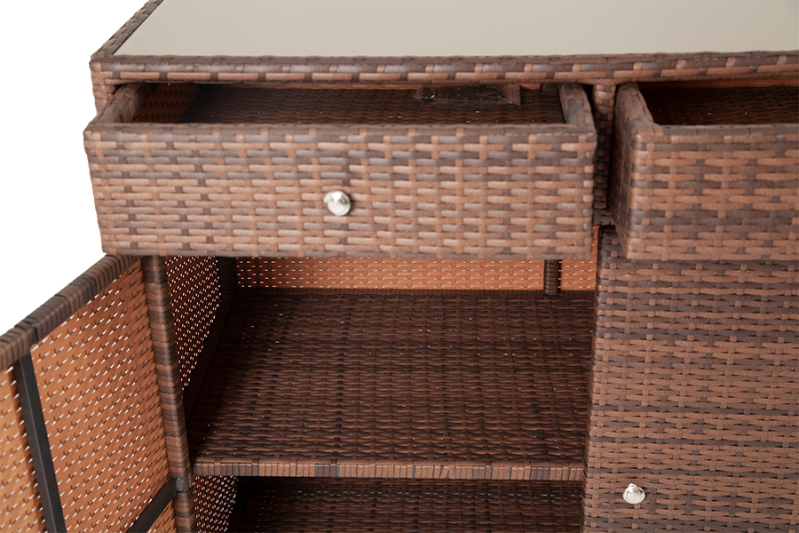 "Мальта" тумба плетеная из искусственного ротанга, цвет коричневый