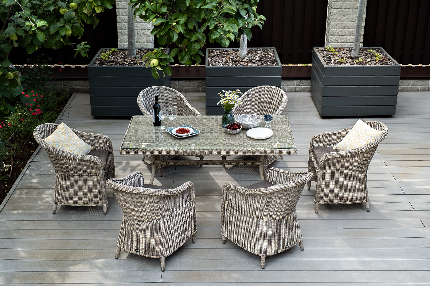 "Равенс" плетеное кресло из искусственного ротанга, цвет бежевый