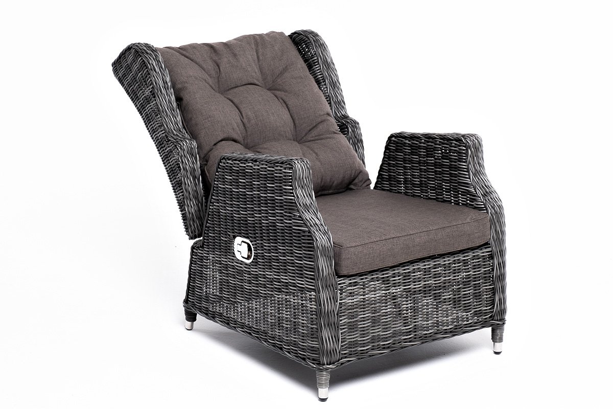 "Форилло" кресло раскладное плетеное, цвет графит